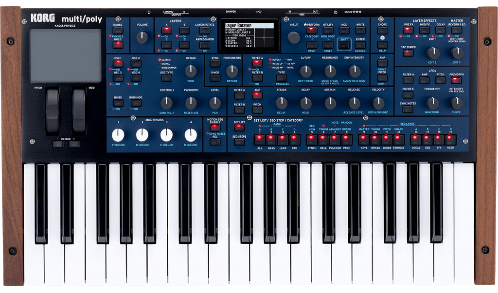 Korg multi/poly front panel